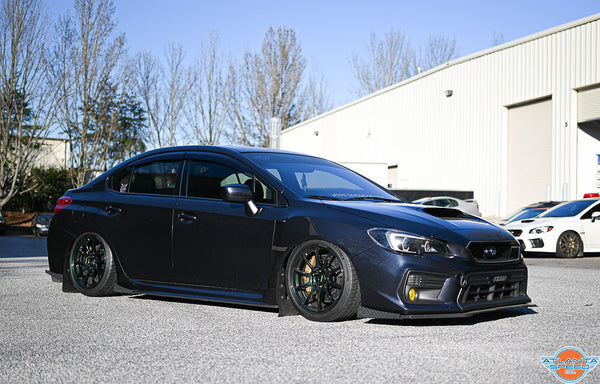 Subaru WRX: Airlift Suspension / 6-Pot STi Brake Upgrade / Custom Powder Coatings / Volk Wheels